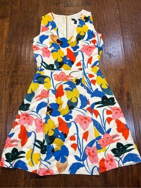 J Crew - Floral Linen Blend Dress